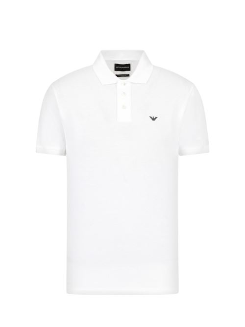 Polo in piquet mercerizzato con micro eagle Emporio Armani | 8N1FQ2 1JTKZ.0100